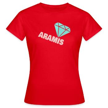 Aramis en tant que noble - T-shirt Femme - rouge - Devant - AI Model Female 172 dark (172cm)