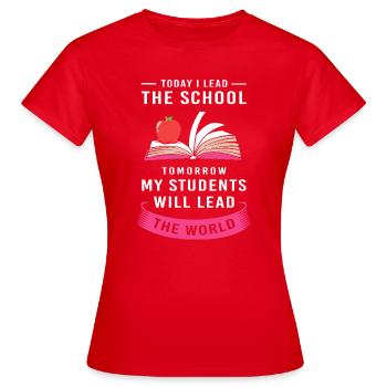 Direktor Schulleitung Schule Rektor Schulleiter - Frauen T-Shirt - Rot - Vorne - AI Model Female 172 dark (172cm)