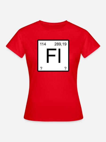 Fl Flerovium Element Symbol - Frauen T-Shirt - Rot