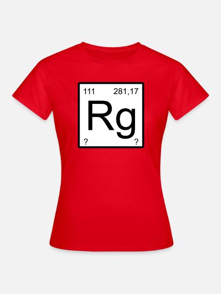 Roentgenium Minimal Design - Frauen T-Shirt - Rot