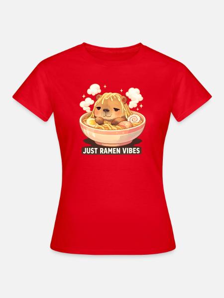 Ramen Capybara - Frauen T-Shirt - Rot