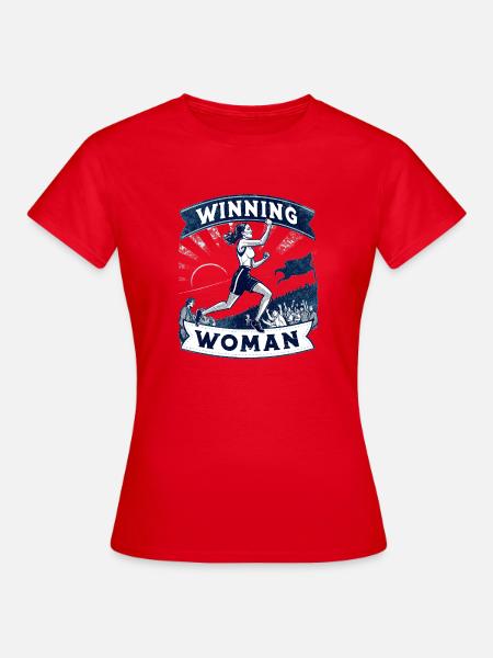 Winning Woman | Jogging - Frauen T-Shirt - Rot