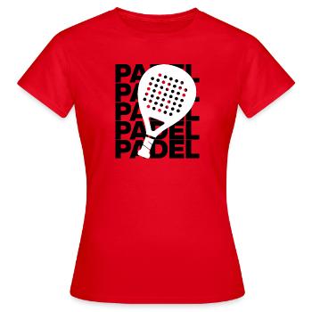 Padel Padel – Amour de raquette ! Roi et Reine de la Cour - T-shirt Femme - rouge - Devant - AI Model Female 172 dark (172cm)