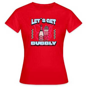 On devient Pétillant – Vibrations Prosecco Spritz, enterrement de vie de garçon - T-shirt Femme - rouge - Devant - AI Model Female 172 dark (172cm)