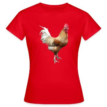 Rooster - Women's T-Shirt - red - Front - AI Model Female 172 dark (172cm)