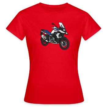 Motorrad GS - Frauen T-Shirt - Rot - Vorne - AI Model Female 172 dark (172cm)