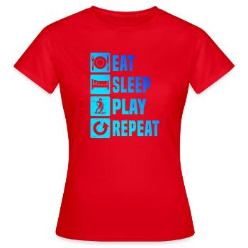 Œuvres modernes de floorball - T-shirt Femme - rouge - Devant - AI Model Female 172 dark (172cm)