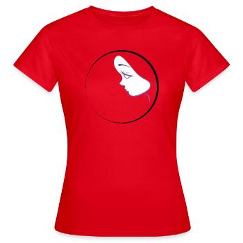 Lila weibliche Silhouette - Frauen T-Shirt - Rot - Vorne - AI Model Female 172 dark (172cm)