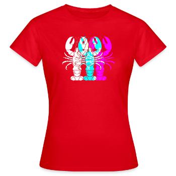 Homard épineux, fruits de mer, homard, homard - T-shirt Femme - rouge - Devant - AI Model Female 172 dark (172cm)