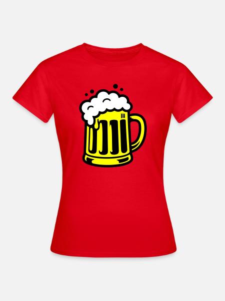 Bier Bierkrug Symbol - Frauen T-Shirt - Rot