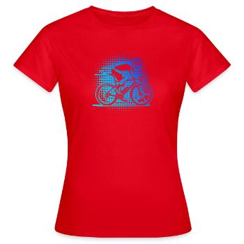 Roadbike motif with recognition value - Women's T-Shirt - red - Front - AI Model Female 172 dark (172cm)