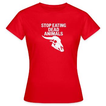 Stops the consumption of dead animals - Women's T-Shirt - red - Front - AI Model Female 172 dark (172cm)