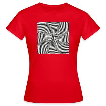 Labyrinthe optique en étoile - T-shirt Femme - rouge - Devant - AI Model Female 172 dark (172cm)