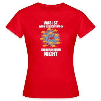 Be Different Pisces Against the Tide - Women's T-Shirt - red - Front - AI Model Female 172 dark (172cm)