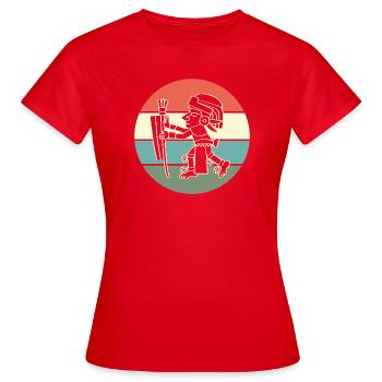 Inca du calendrier maya aztèque - T-shirt Femme - rouge - Devant - AI Model Female 172 dark (172cm)