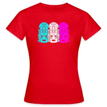 Calendrier maya aztèque Inca - T-shirt Femme - rouge - Devant - AI Model Female 172 dark (172cm)