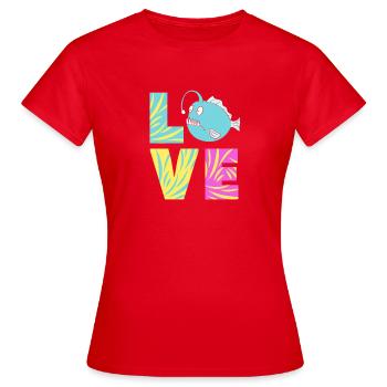Frogfish - Women's T-Shirt - red - Front - AI Model Female 172 dark (172cm)