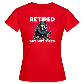 Actif et toujours en activité - T-shirt Femme - rouge - Devant - AI Model Female 172 dark (172cm)