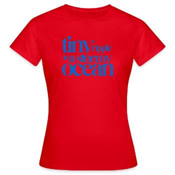 Tiny ripple in a stormy ocean - Women's T-Shirt - red - Front - AI Model Female 172 dark (172cm)