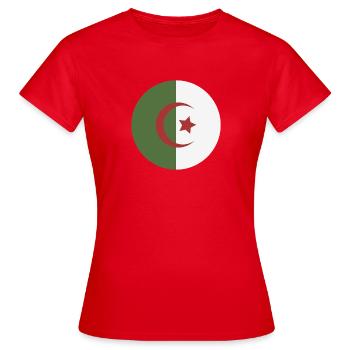 Drapeau rond d’Algérie - T-shirt Femme - rouge - Devant - AI Model Female 172 dark (172cm)