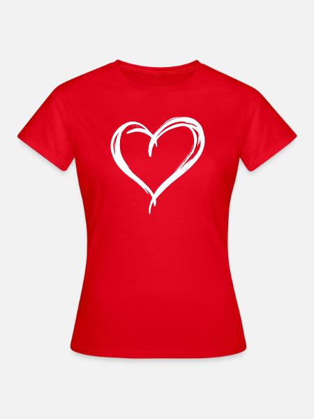 Herz - Frauen T-Shirt - Rot