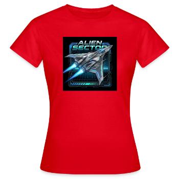 Chasseur de la nébuleuse du secteur alien - T-shirt Femme - rouge - Devant - AI Model Female 172 dark (172cm)