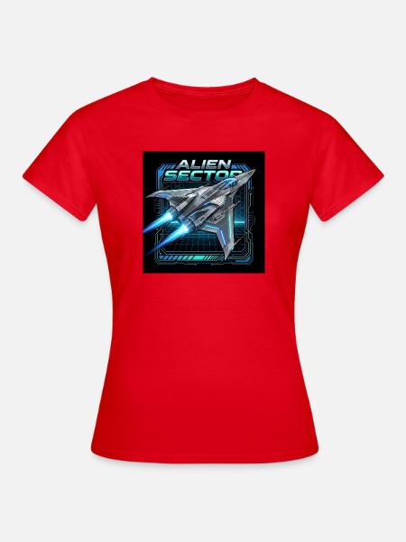 Alien-Sektor-Nebeljäger - Frauen T-Shirt - Rot