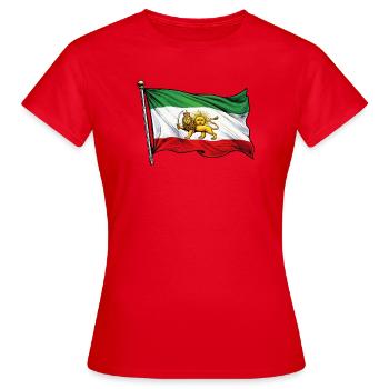 Drapeau perse - T-shirt Femme - rouge - Devant - AI Model Female 172 dark (172cm)