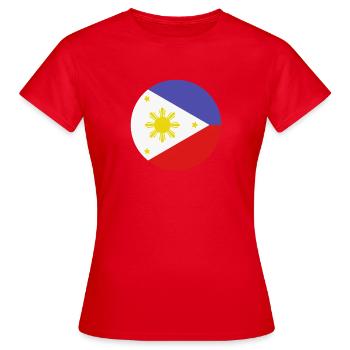 Drapeau rond philippin - T-shirt Femme - rouge - Devant - AI Model Female 172 dark (172cm)