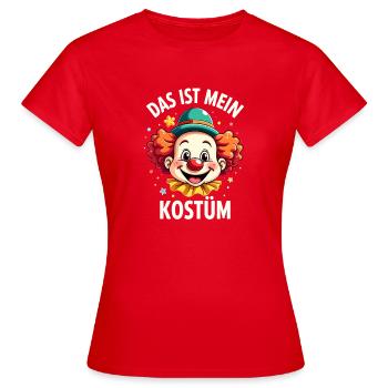 Carnival Clown Costume Carnival Carnival - Women's T-Shirt - red - Front - AI Model Female 172 dark (172cm)