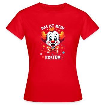 Carnival Clown Costume Carnival Carnival - Women's T-Shirt - red - Front - AI Model Female 172 dark (172cm)