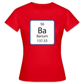 Ba Chemistry Periodic Table - Women's T-Shirt - red - Front - AI Model Female 172 dark (172cm)