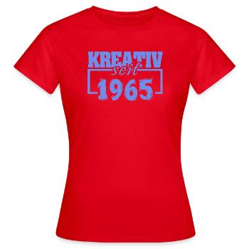 1965 - Frauen T-Shirt - Rot - Vorne - AI Model Female 172 dark (172cm)