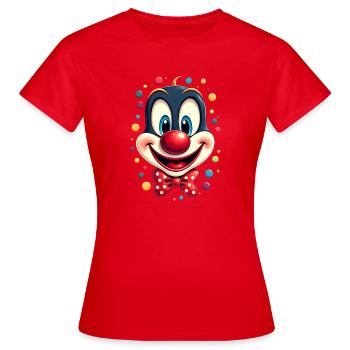 Carnival Clown Costume Carnival Carnival - Women's T-Shirt - red - Front - AI Model Female 172 dark (172cm)