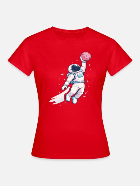 Cosmic Hoop-Astronaut - Frauen T-Shirt - Rot