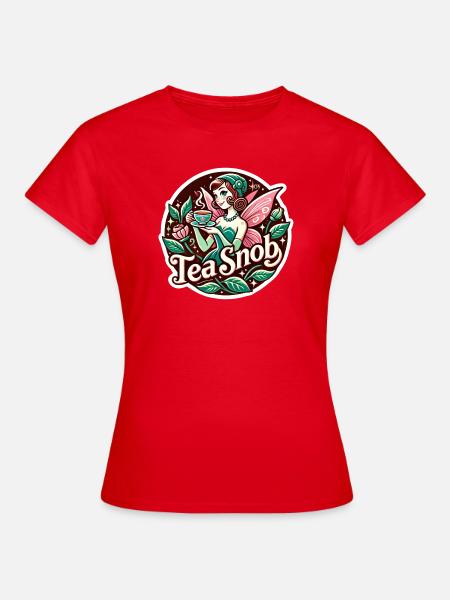 Tee-Snob Feen-Teeparty - Frauen T-Shirt - Rot
