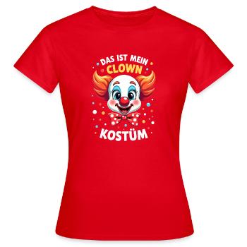 Carnival Clown Costume Carnival Carnival - Women's T-Shirt - red - Front - AI Model Female 172 dark (172cm)