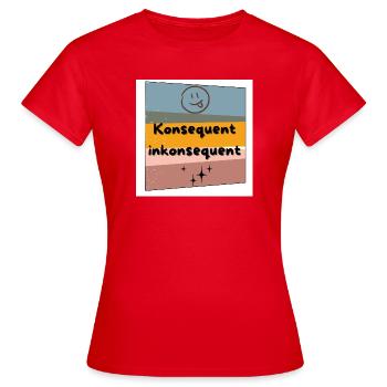 Contraste de couleur constamment incohérent - T-shirt Femme - rouge - Devant - AI Model Female 172 dark (172cm)