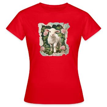 Millésime d’agneau - T-shirt Femme - rouge - Devant - AI Model Female 172 dark (172cm)