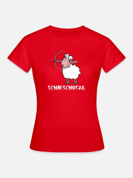 Schafschütze Schütze Sternzeichen - Frauen T-Shirt - Rot