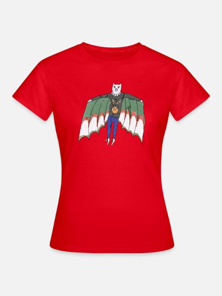 Vampire Cat - Frauen T-Shirt - Rot