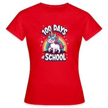 100e jour d’école 100 jour d’école des enfants - T-shirt Femme - rouge - Devant - AI Model Female 172 dark (172cm)