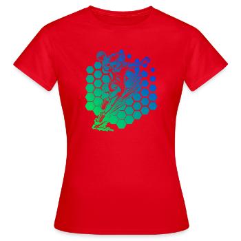 Motif de handball avec valeur de reconnaissance pour - T-shirt Femme - rouge - Devant - AI Model Female 172 dark (172cm)