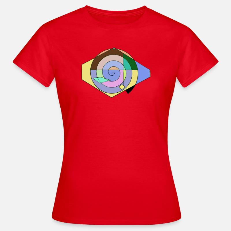 Spiral Color Fun Geometry - Women's T-Shirt - red