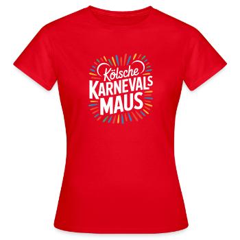 Cologne Carnaval Mouse Cologne Carnaval Cologne Mouse - T-shirt Femme - rouge - Devant - AI Model Female 172 dark (172cm)