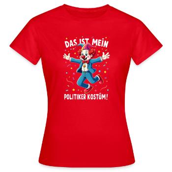Carnival Costume Politician Carnival Carnival - Women's T-Shirt - red - Front - AI Model Female 172 dark (172cm)