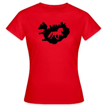 Île de Tölter - T-shirt Femme - rouge - Devant - AI Model Female 172 dark (172cm)
