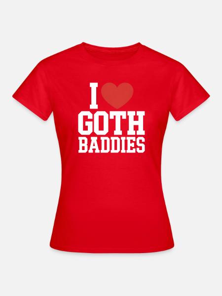 Ich liebe Goth-Bösewichte - Frauen T-Shirt - Rot