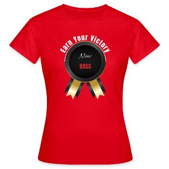 Gagnez votre victoire – | Insigne de la Récompense de la Motivation - T-shirt Femme - rouge - Devant - AI Model Female 172 dark (172cm)