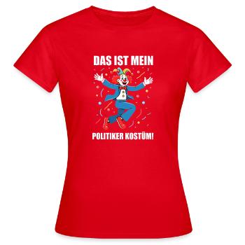 Carnival Costume Politician Carnival Carnival - Women's T-Shirt - red - Front - AI Model Female 172 dark (172cm)